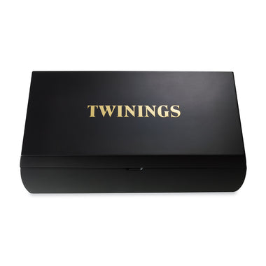 Twinings Black Wooden Tea Box - 8 Compartment Filled